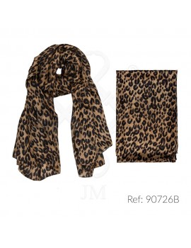 Fular de seda leopardo