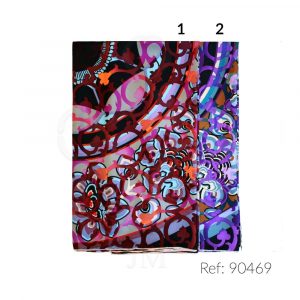 Pañuelo de seda estampado