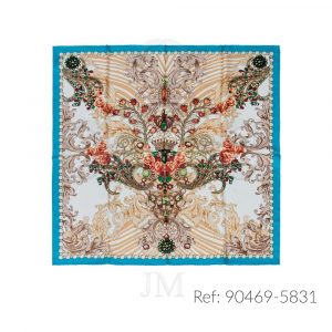 Pañuelo de seda estampado