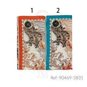 Pañuelo de seda estampado