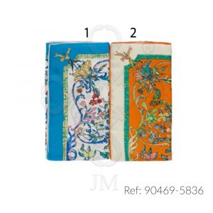 Pañuelo de seda estampado floral