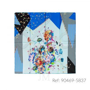 Pañuelo de seda estampado