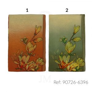 Fular de seda estampado flores