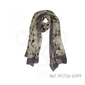 Fular de seda estampado