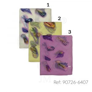 Fular de seda estampado