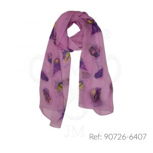 Fular de seda estampado