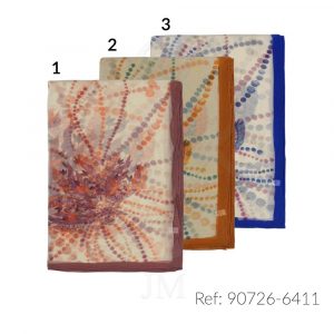 Fular de seda estampado