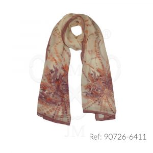 Fular de seda estampado