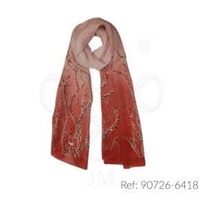 Fular de seda estampado degradé