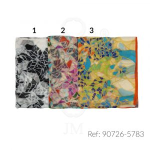 Fular de seda estampado