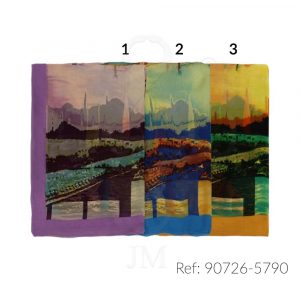 Fular de seda estampado