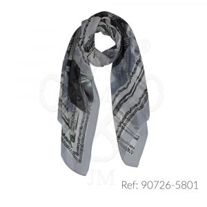 Fular de seda estampado