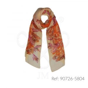 Fular de seda estampado