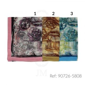 Fular de seda estampado