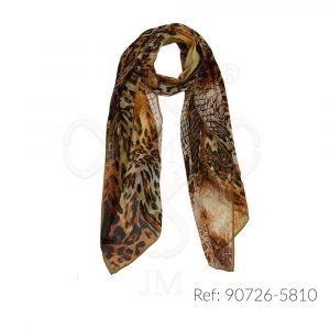 Fular de seda estampado