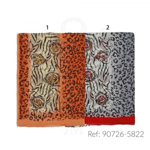 Fular de seda estampado