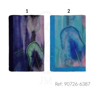 Fular de seda estampado