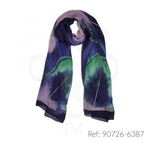Fular de seda estampado