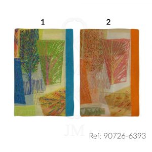 Fular de seda estampado