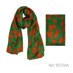 Fular de seda estampado