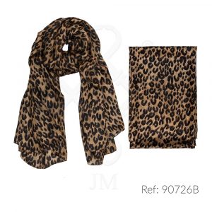 Fular de seda leopardo