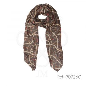 Fular de seda estampado