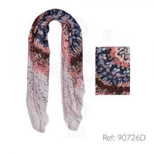 Fular de seda estampado