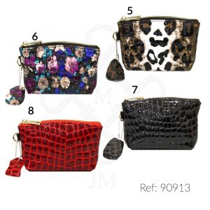 Monedero-neceser de piel