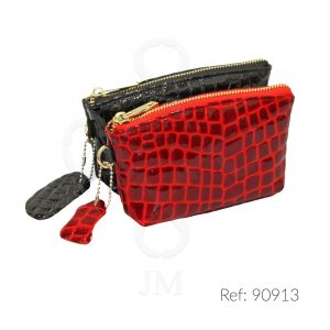 Monedero-neceser de piel