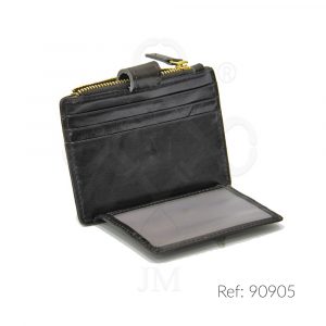 Monedero-tarjetero de piel