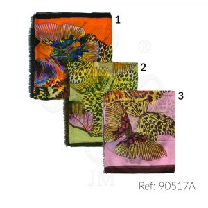 Fular estampado mariposas