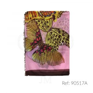 Fular estampado mariposas