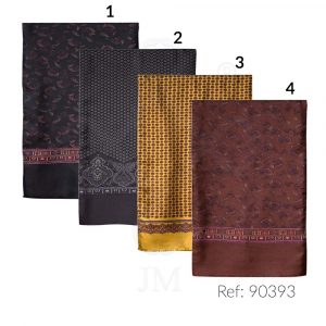 Bufanda-fular de seda y lana