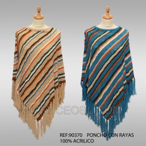 Poncho con rayas