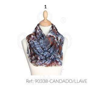 Fular de seda-candado/llave