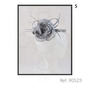 Tocado de lino y pluma