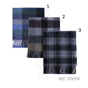 Bufanda cuadros de lana