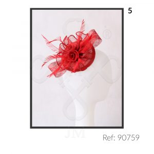 Tocado de lino y pluma