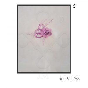 Tocado de lino y pluma