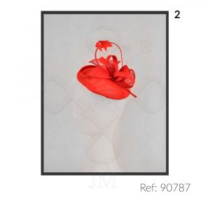 Tocado de lino y pluma