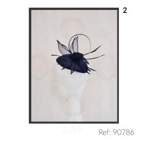 Tocado de lino y pluma