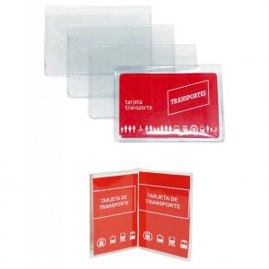 Funda tarjeta transporte transparente