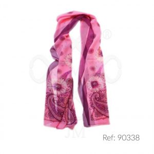 Fular estampado de seda